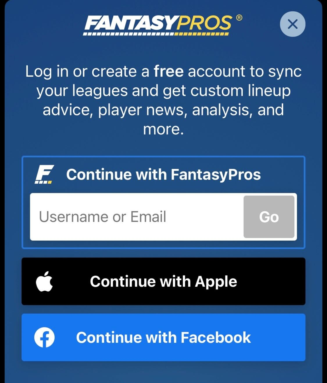 FantasyPros Mobile Apps