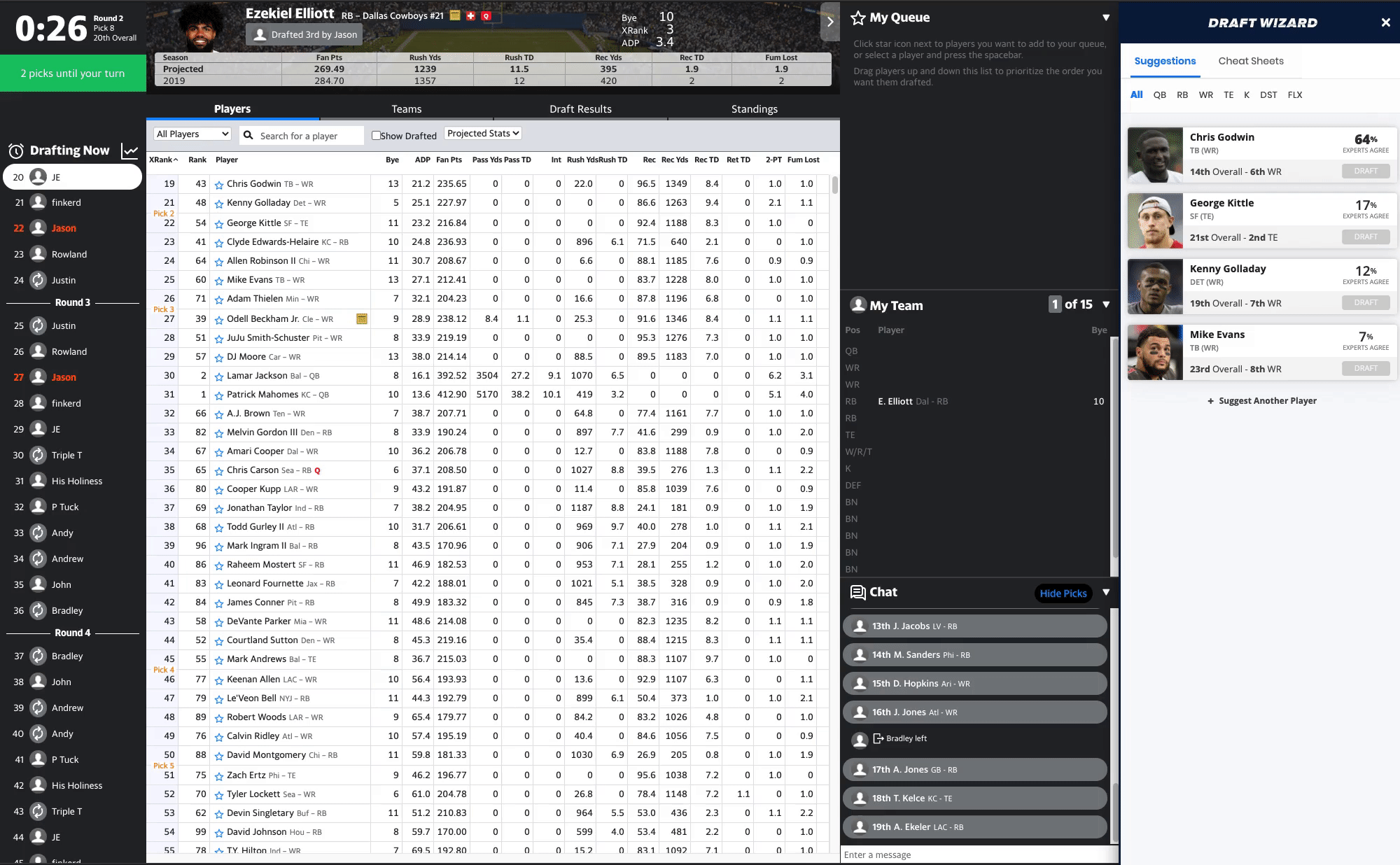 I built a Free version of Fantasypro's Draft Assistant: Website