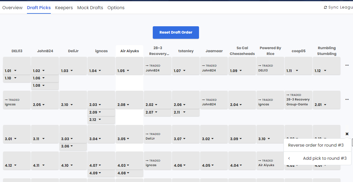 How do I set my draft type to 3rd Round Reversal? FantasyPros