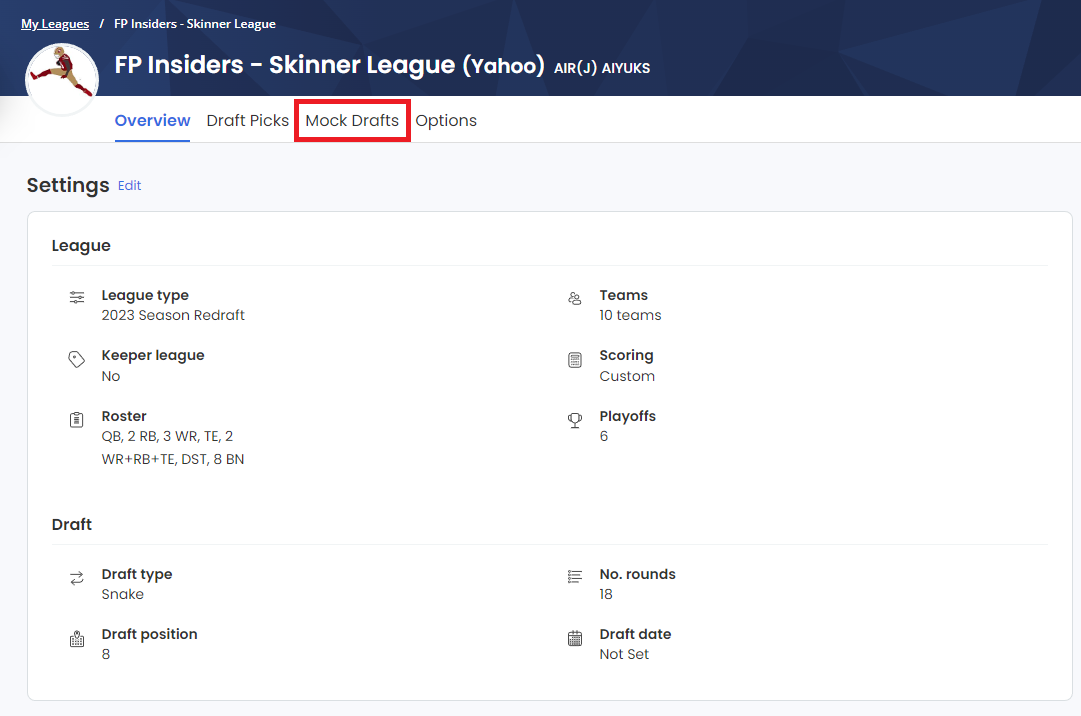 How do I set up a private mock draft? – FantasyPros