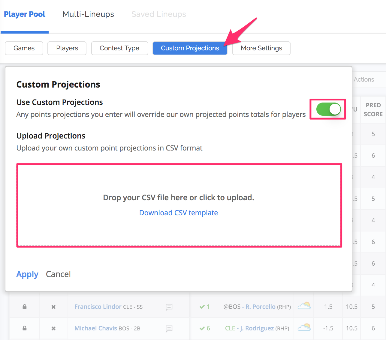 DFS Lineup Optimizer  Sports Illustrated