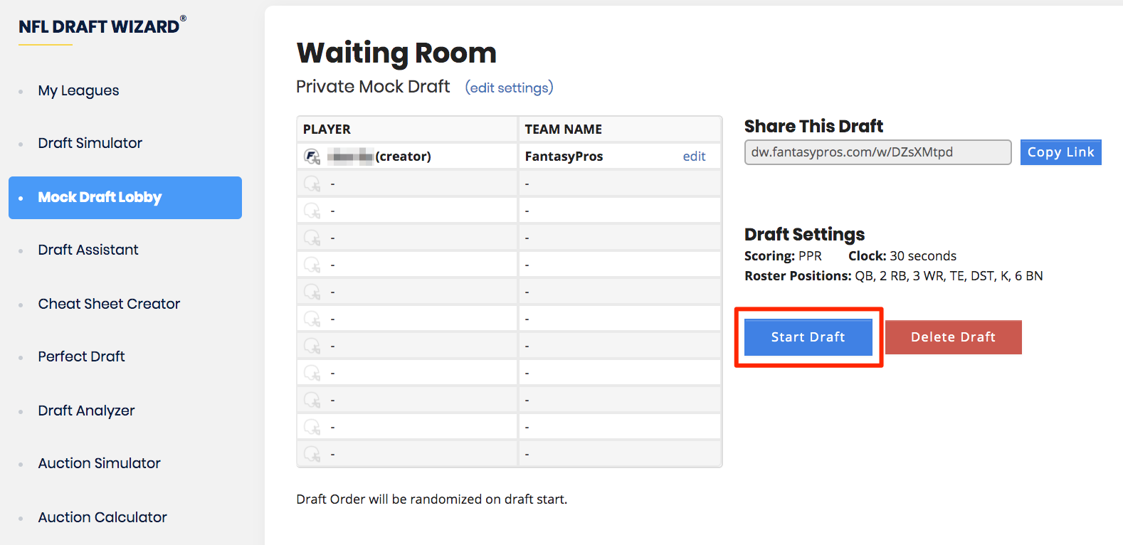 How do I set up a private mock draft? – FantasyPros