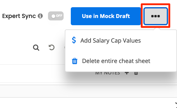 How do I add salary cap values to my cheat sheet? – FantasyPros