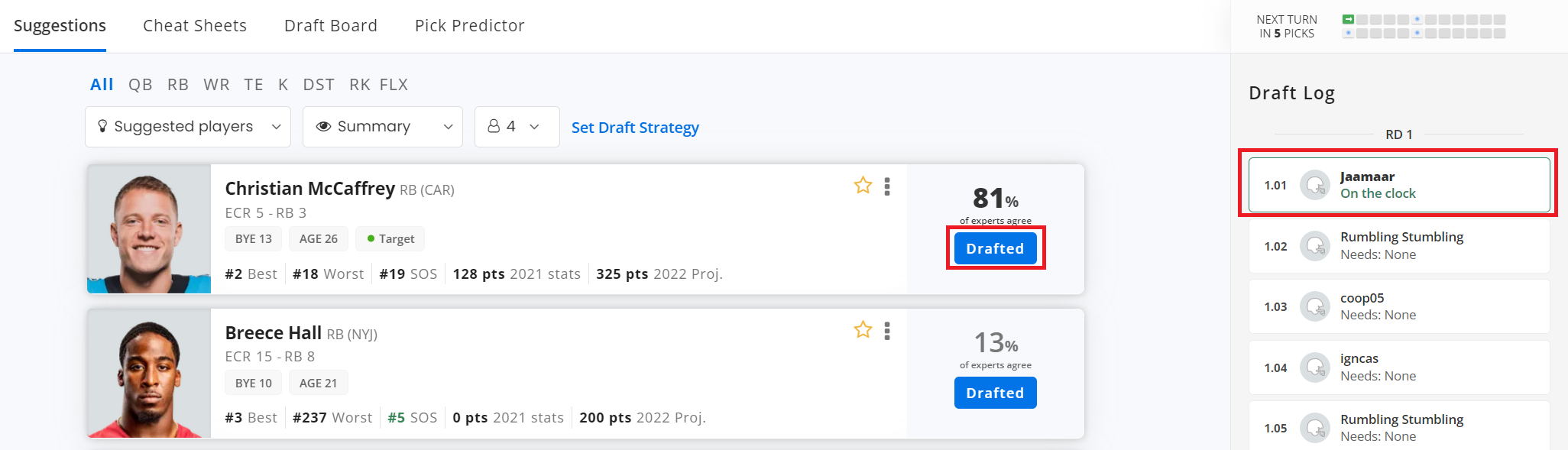 How do I pick my cheat sheet while using the Draft Assistant or Draft  Simulator? – FantasyPros